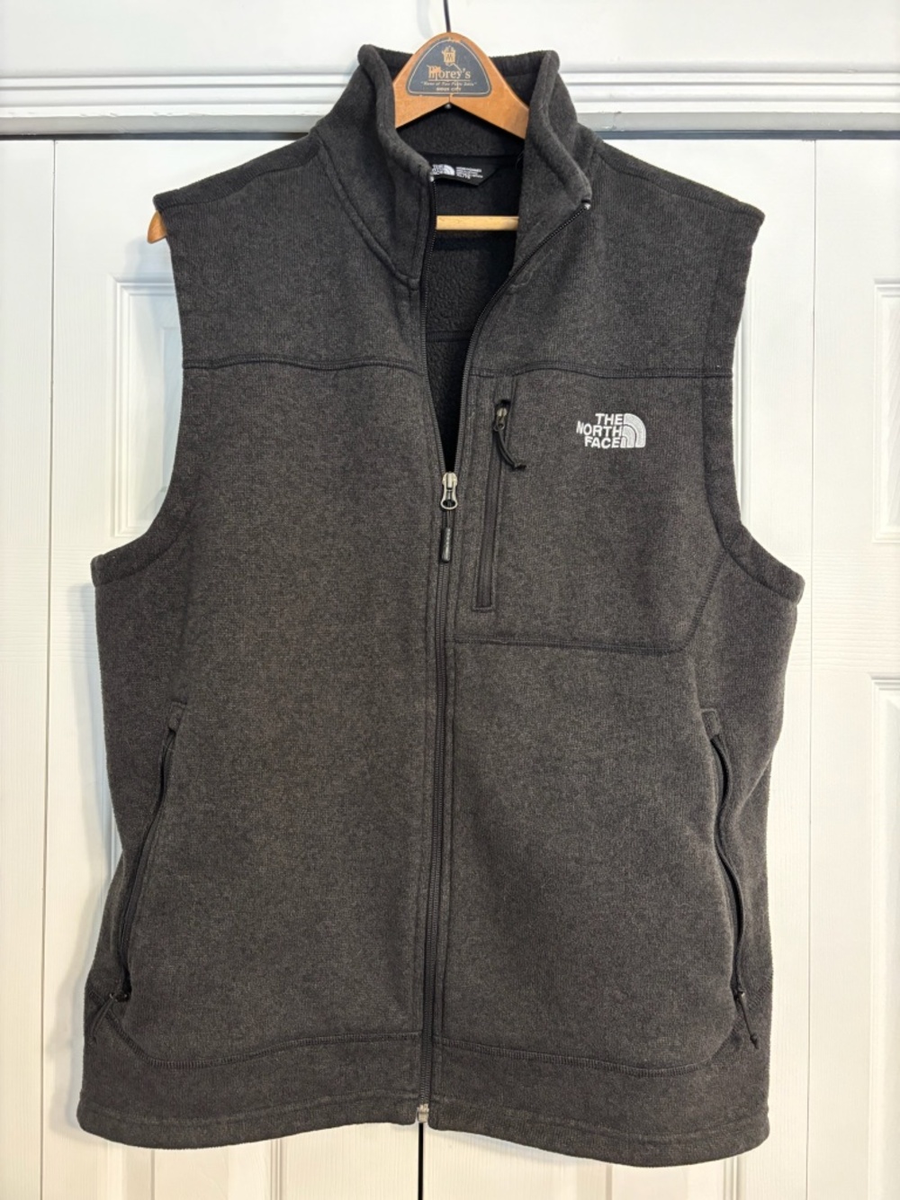 The North Face Gordon Lyons Fleece Vest Mens XL Dark Gray Heather Full Zip